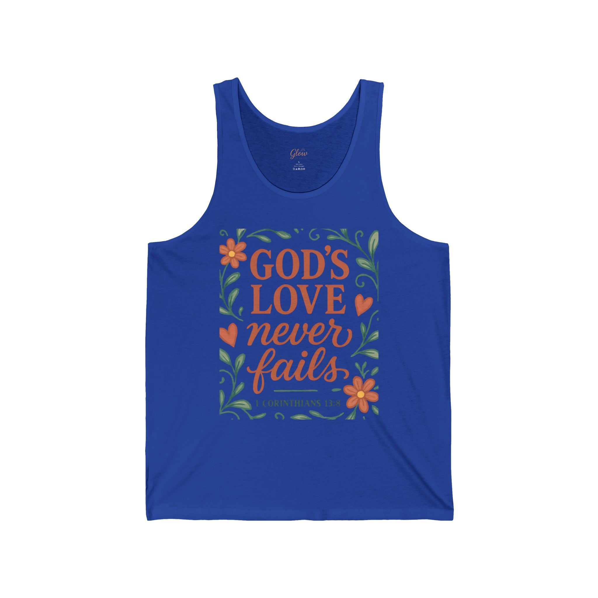 God's Love Never Fails | Unisex Jersey Tank