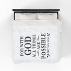 For with God all things are possible. — Matthew 19:26 | Cozy Velveteen Plush Blanket