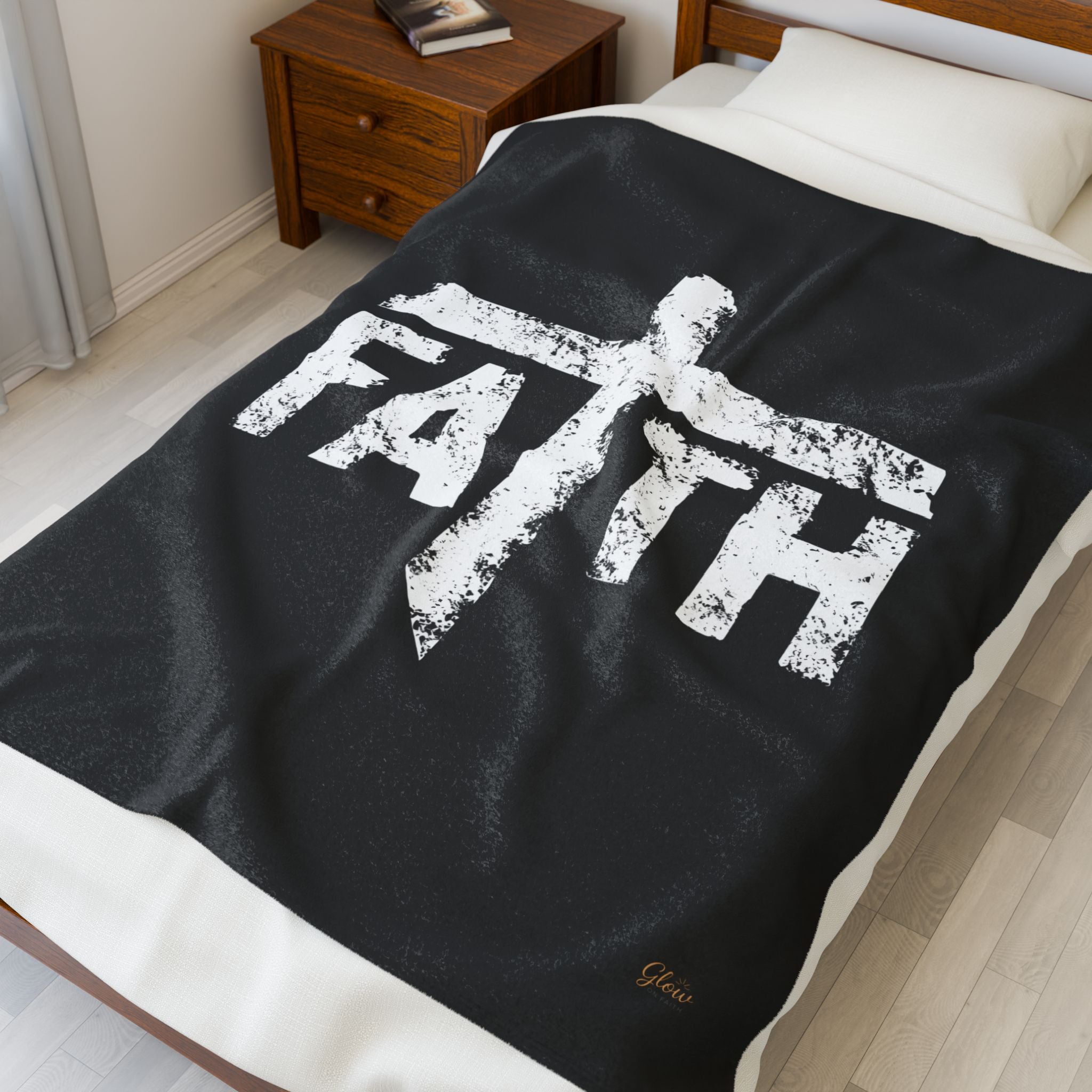 Faith | Cozy Velveteen Plush Blanket