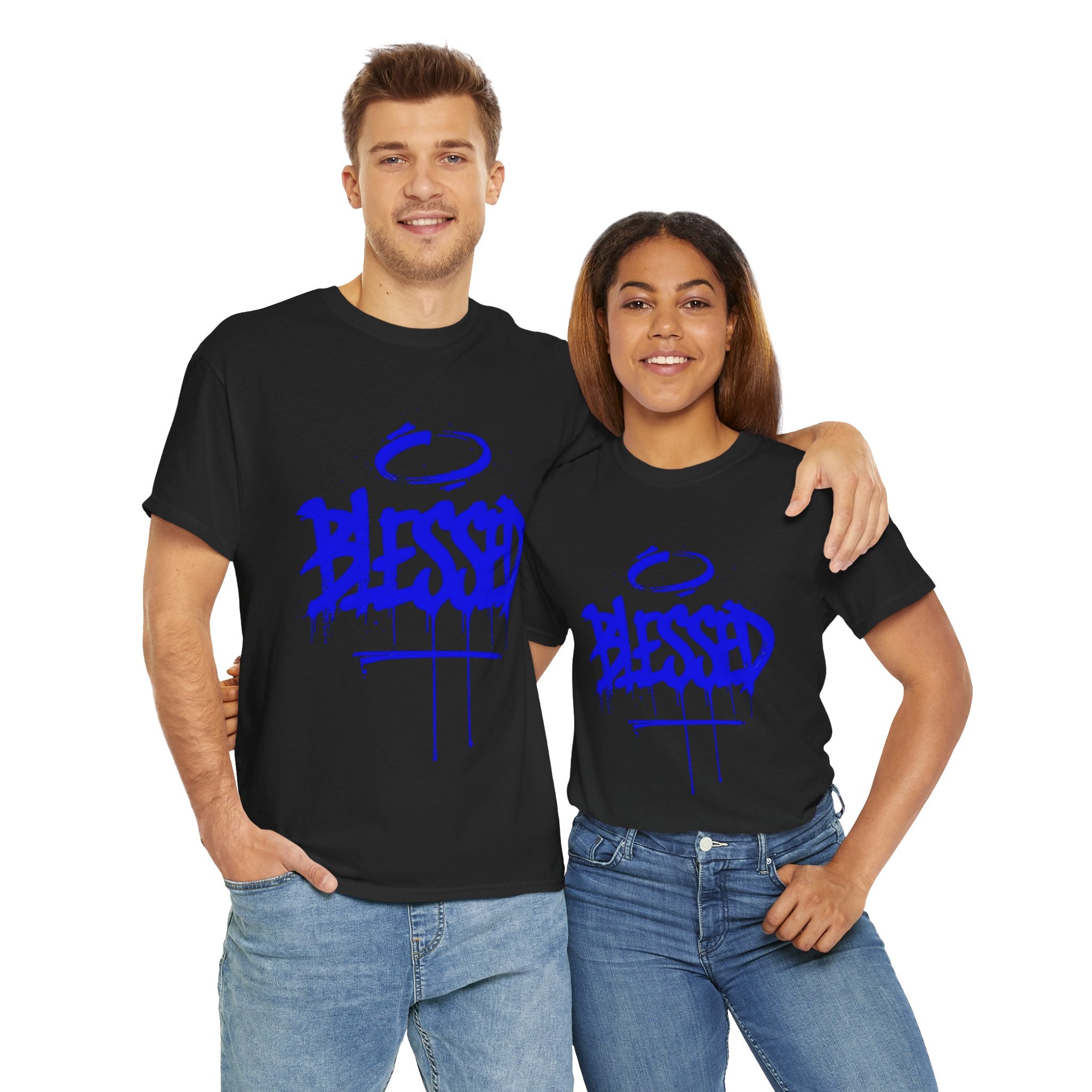 Blessed | Unisex Graffiti Style Heavy Cotton Tee