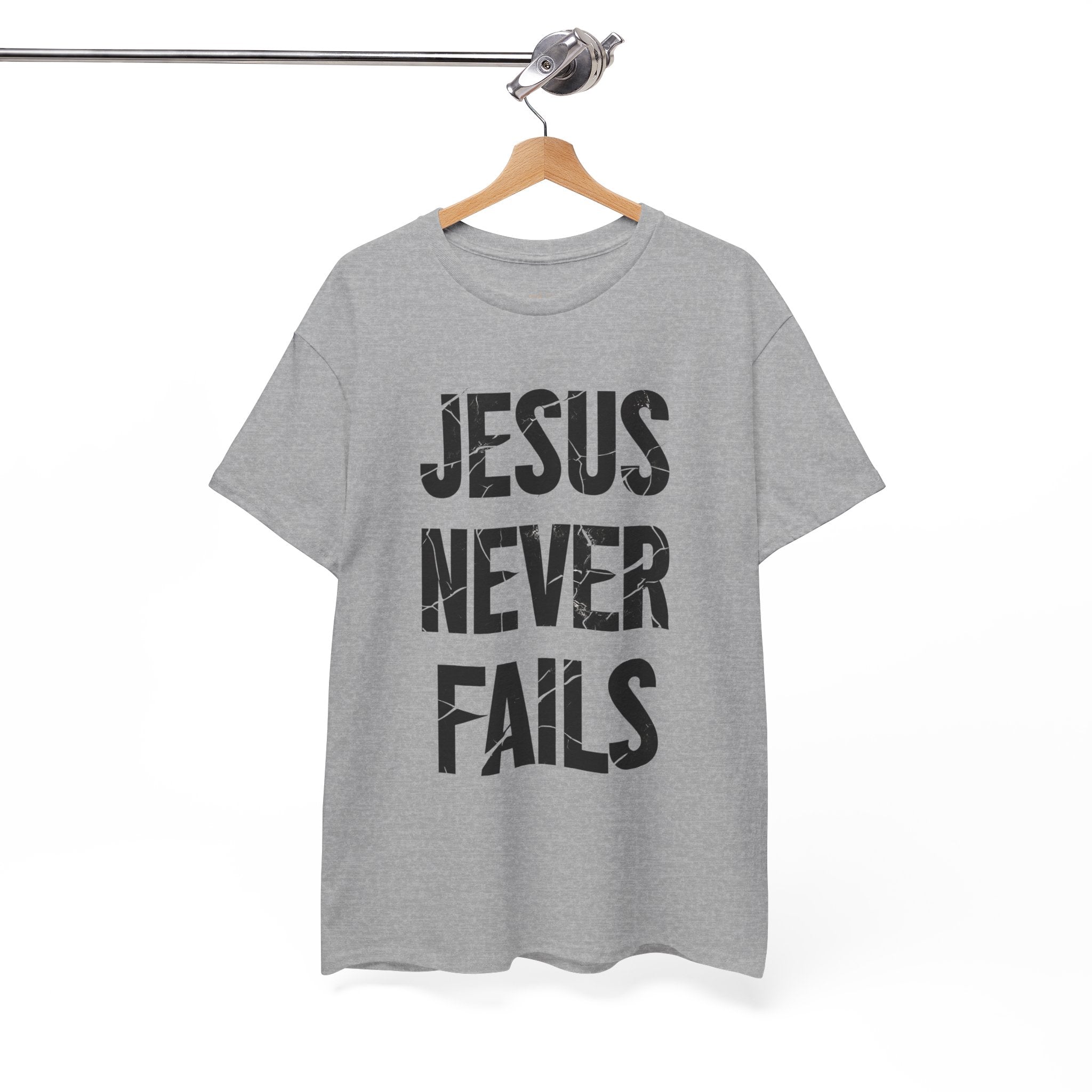 Jesus Never Fails | Unisex Heavy Cotton Tee