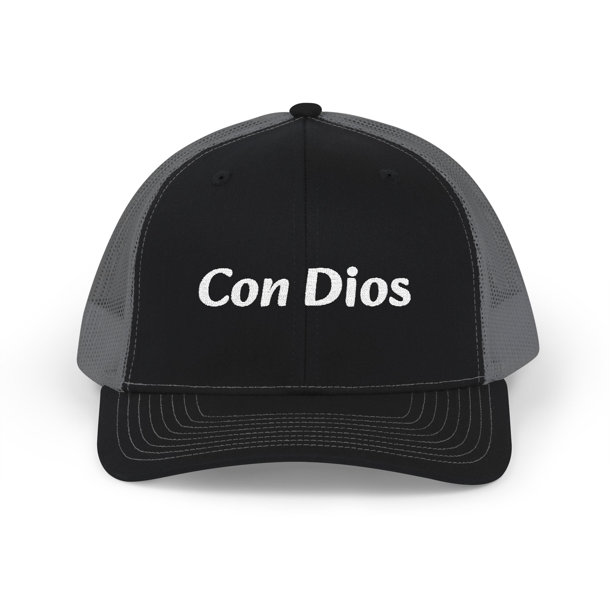 Con Dios | Embroidered Snapback Trucker Cap
