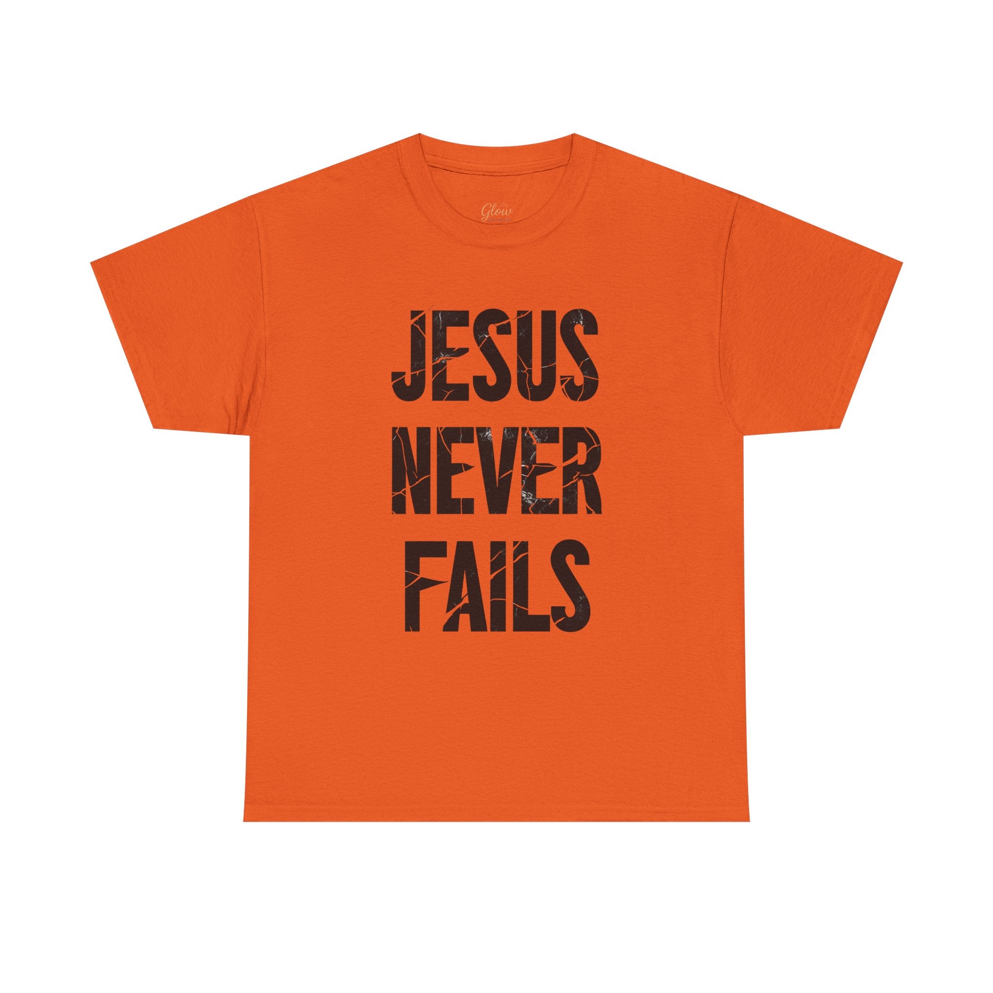 Jesus Never Fails | Unisex Heavy Cotton Tee