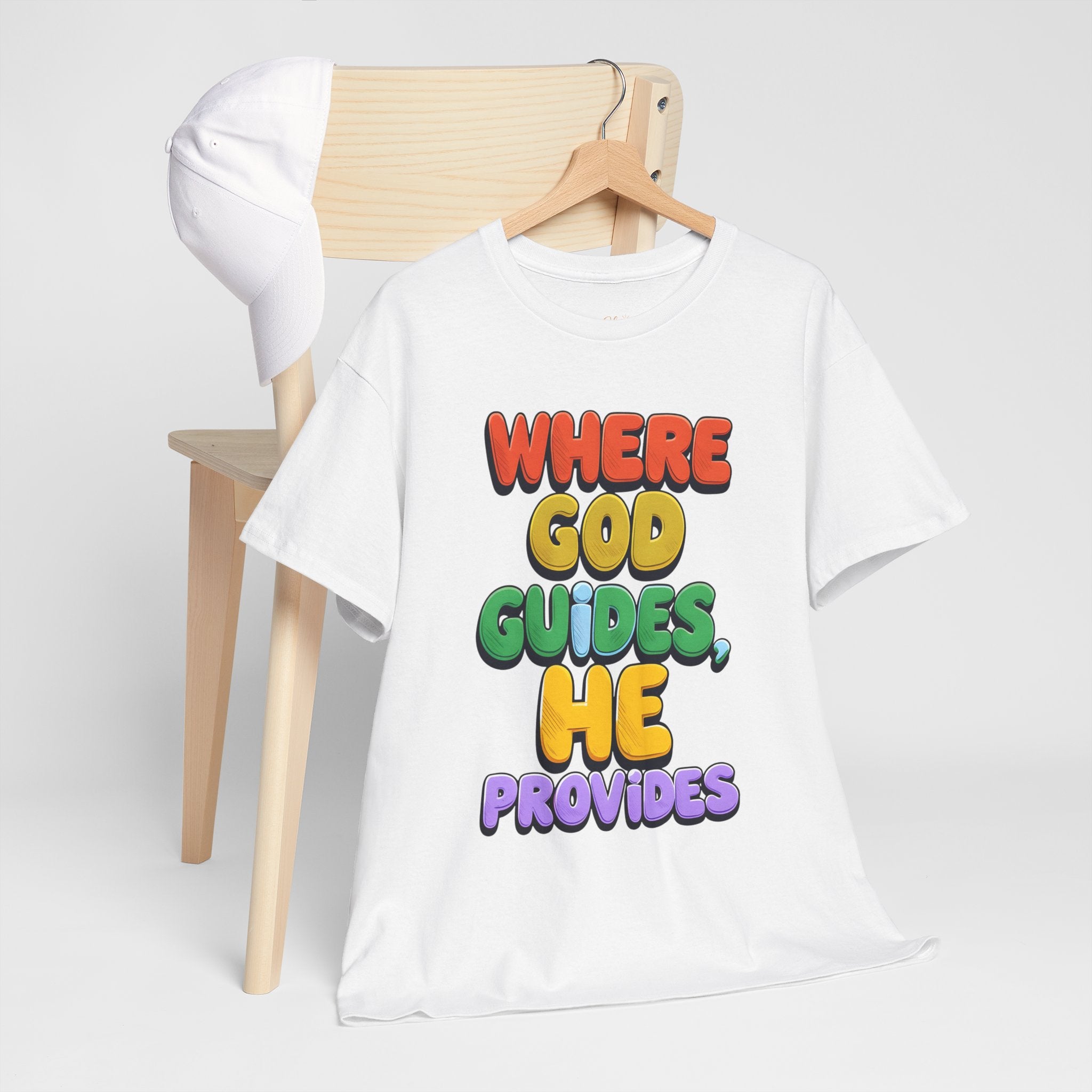 Where God Guides, He Provides | Unisex Cotton T-Shirt
