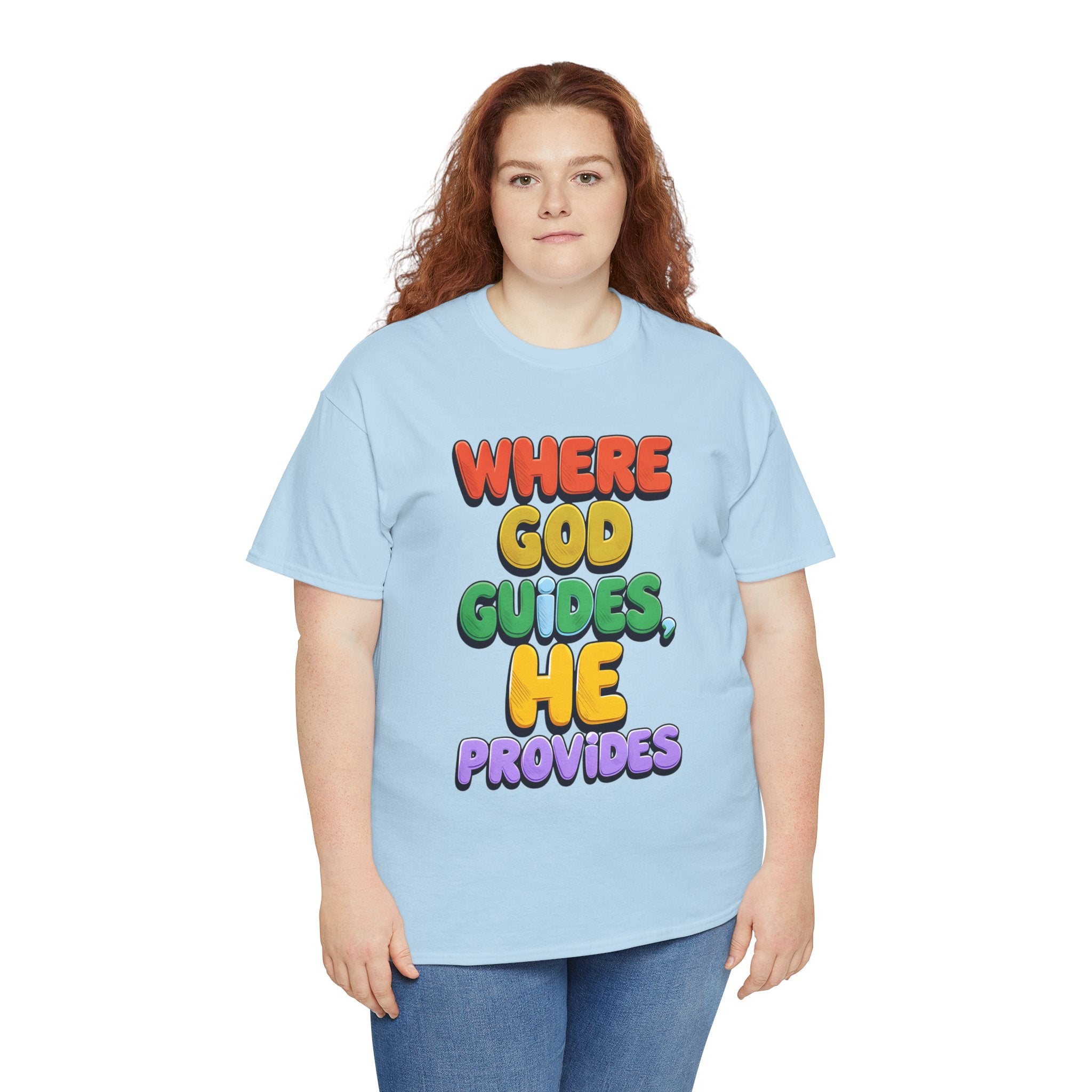 Where God Guides, He Provides | Unisex Cotton T-Shirt