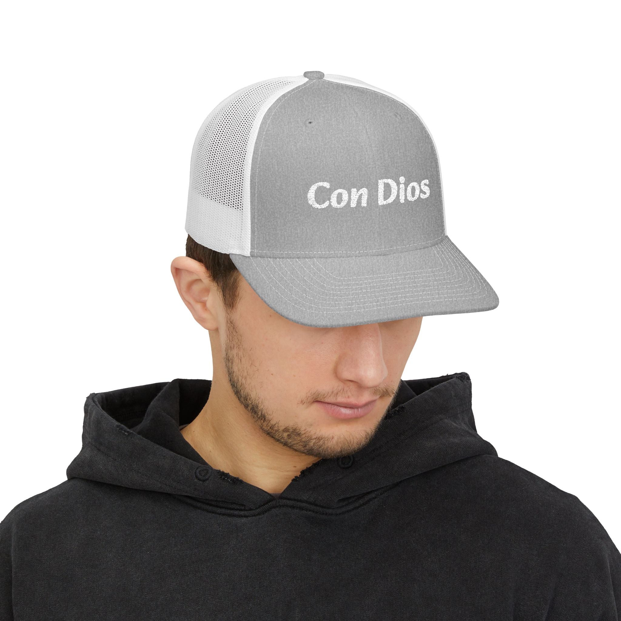 Con Dios | Embroidered Snapback Trucker Cap