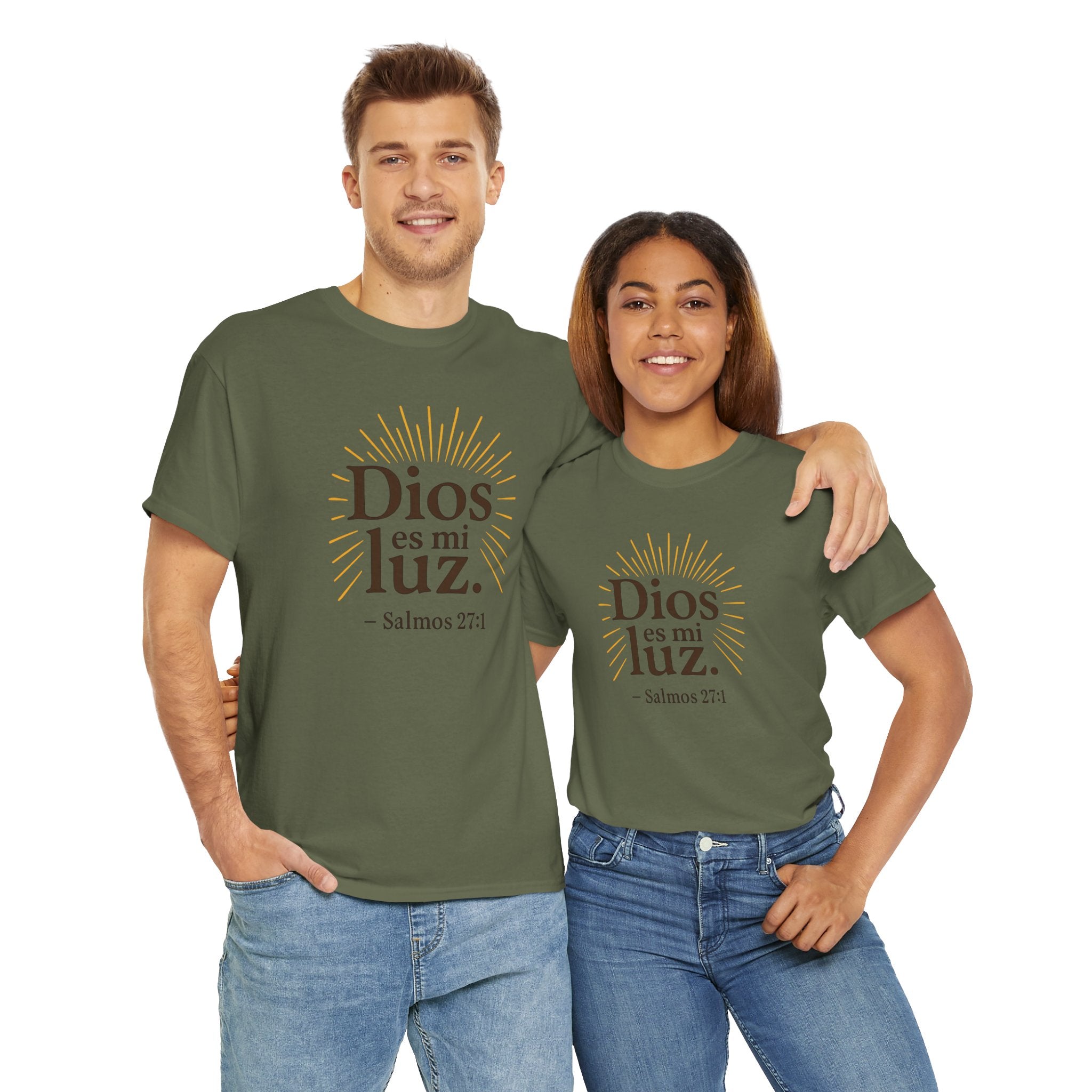 Dios es mi luz. — Salmos 27:1 | Unisex Cotton Tee