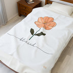 Blessed | Cozy Floral Velveteen Plush Blanket