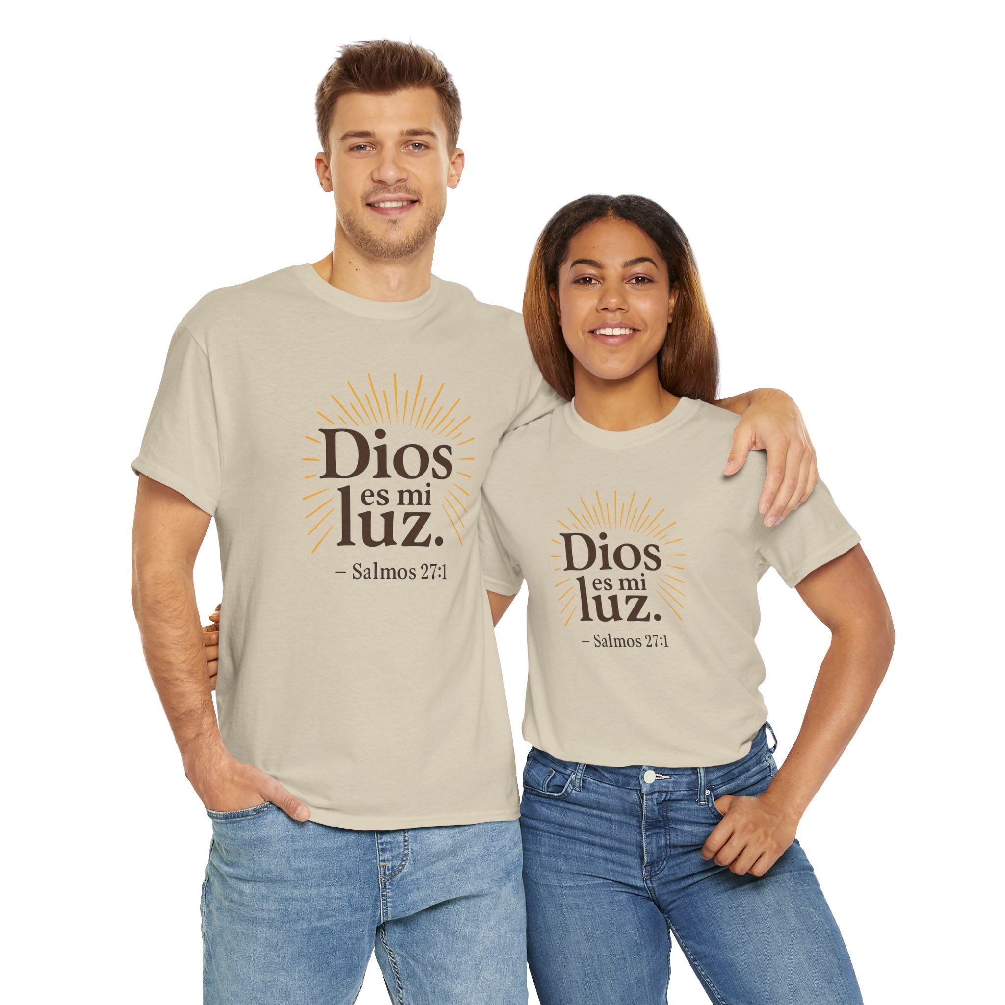 Dios es mi luz. — Salmos 27:1 | Unisex Cotton Tee