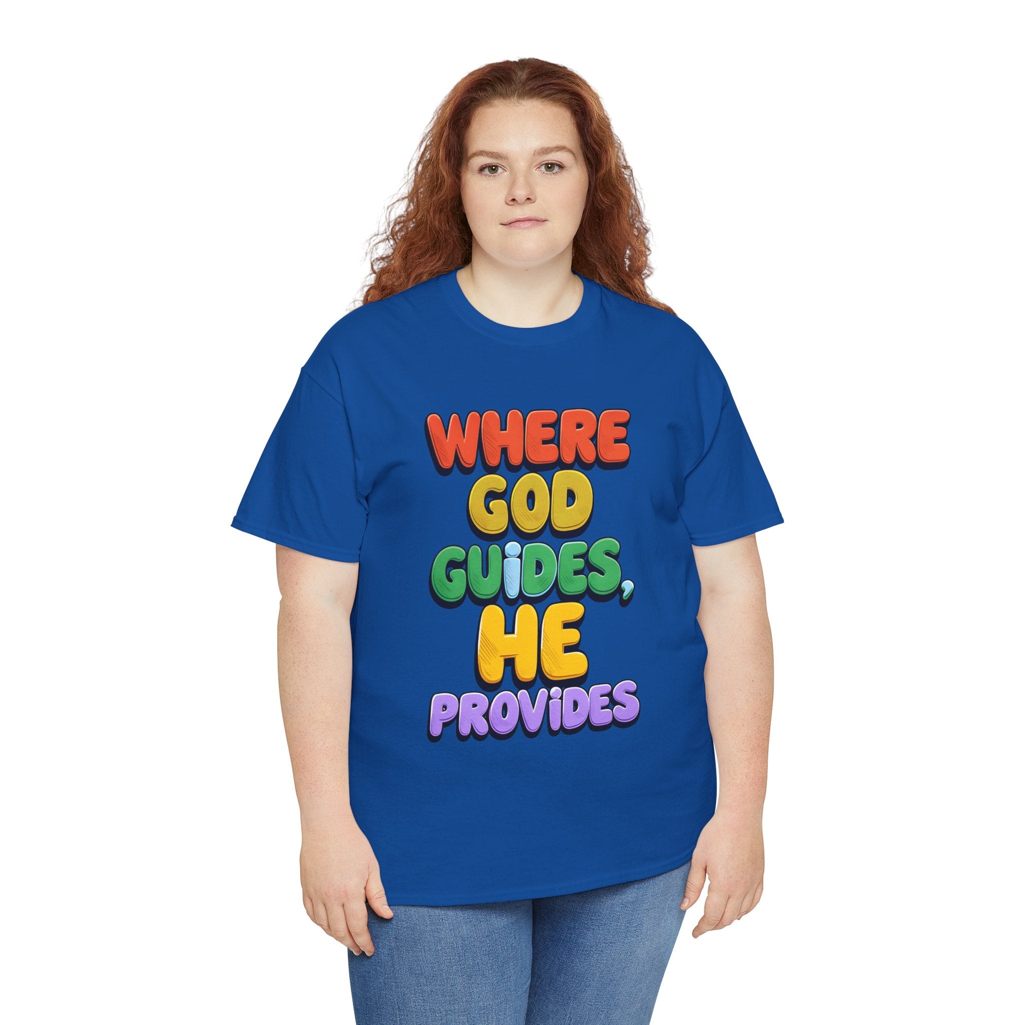 Where God Guides, He Provides | Unisex Cotton T-Shirt