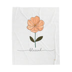 Blessed | Cozy Floral Velveteen Plush Blanket