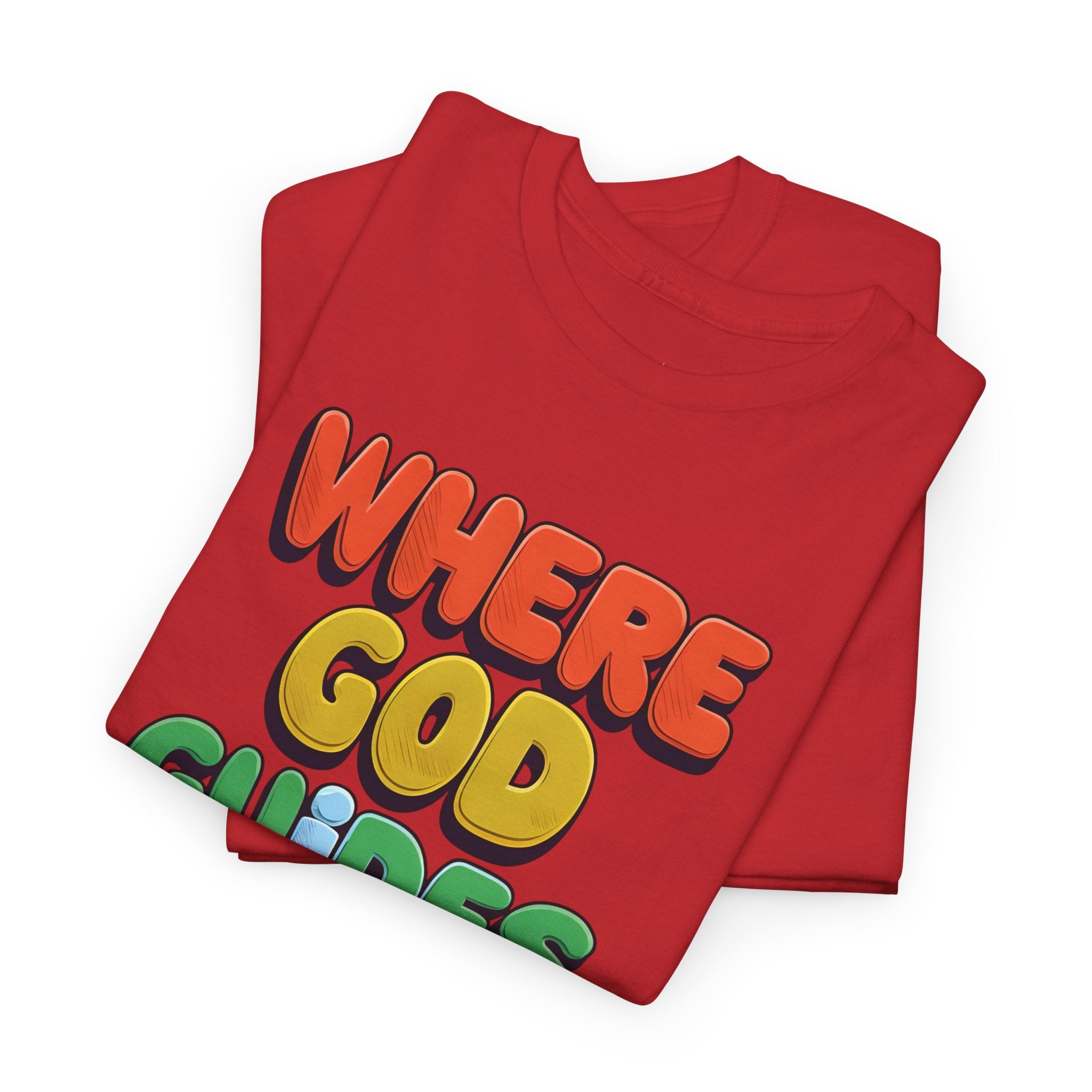 Where God Guides, He Provides | Unisex Cotton T-Shirt