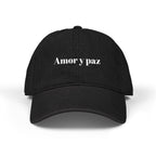 Amor y Paz (Love & Peace) | Embroidered Denim Hat