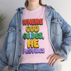 Where God Guides, He Provides | Unisex Cotton T-Shirt