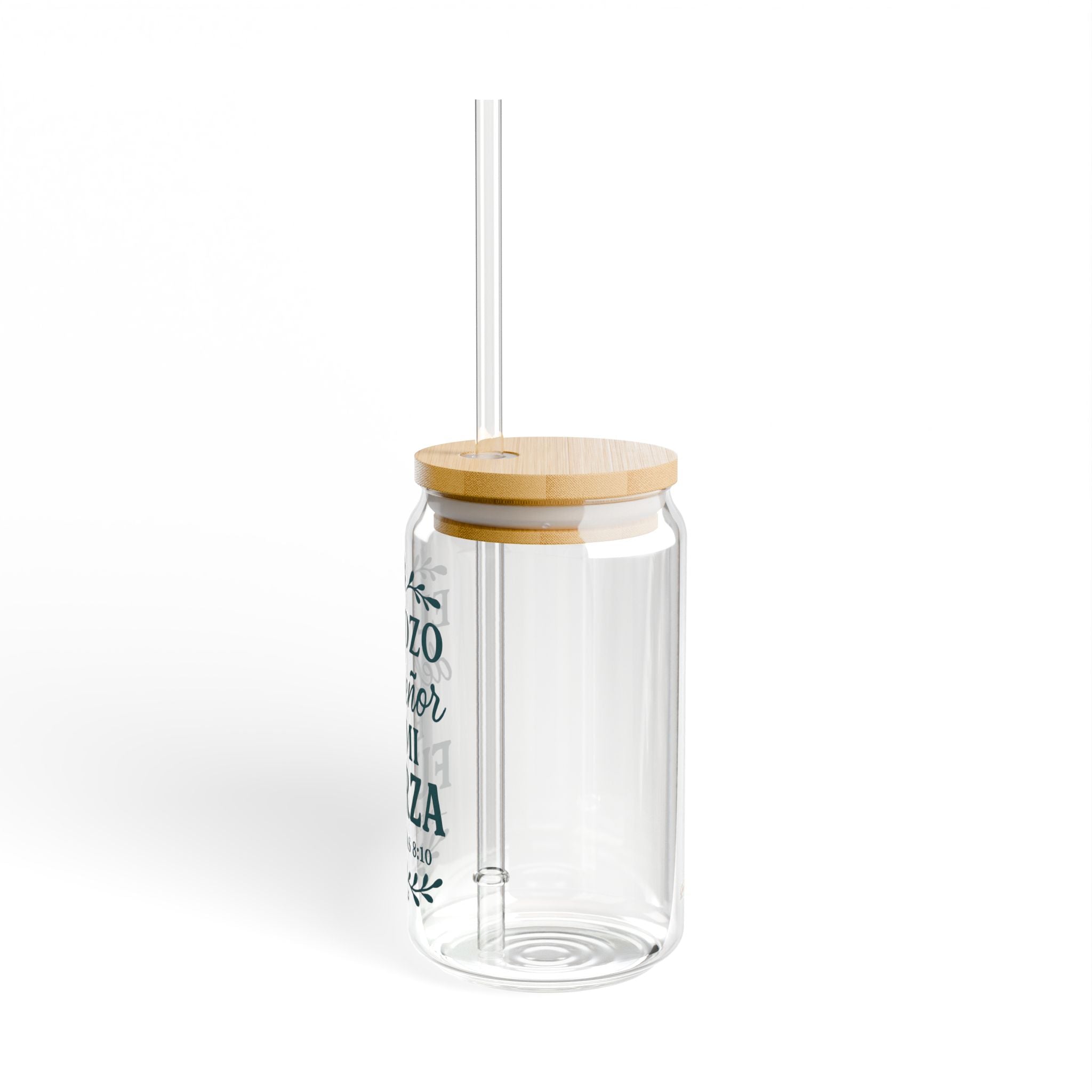 El gozo del Señor es mi fuerza. — Nehemías 8:10 | Sipper Glass, 16oz