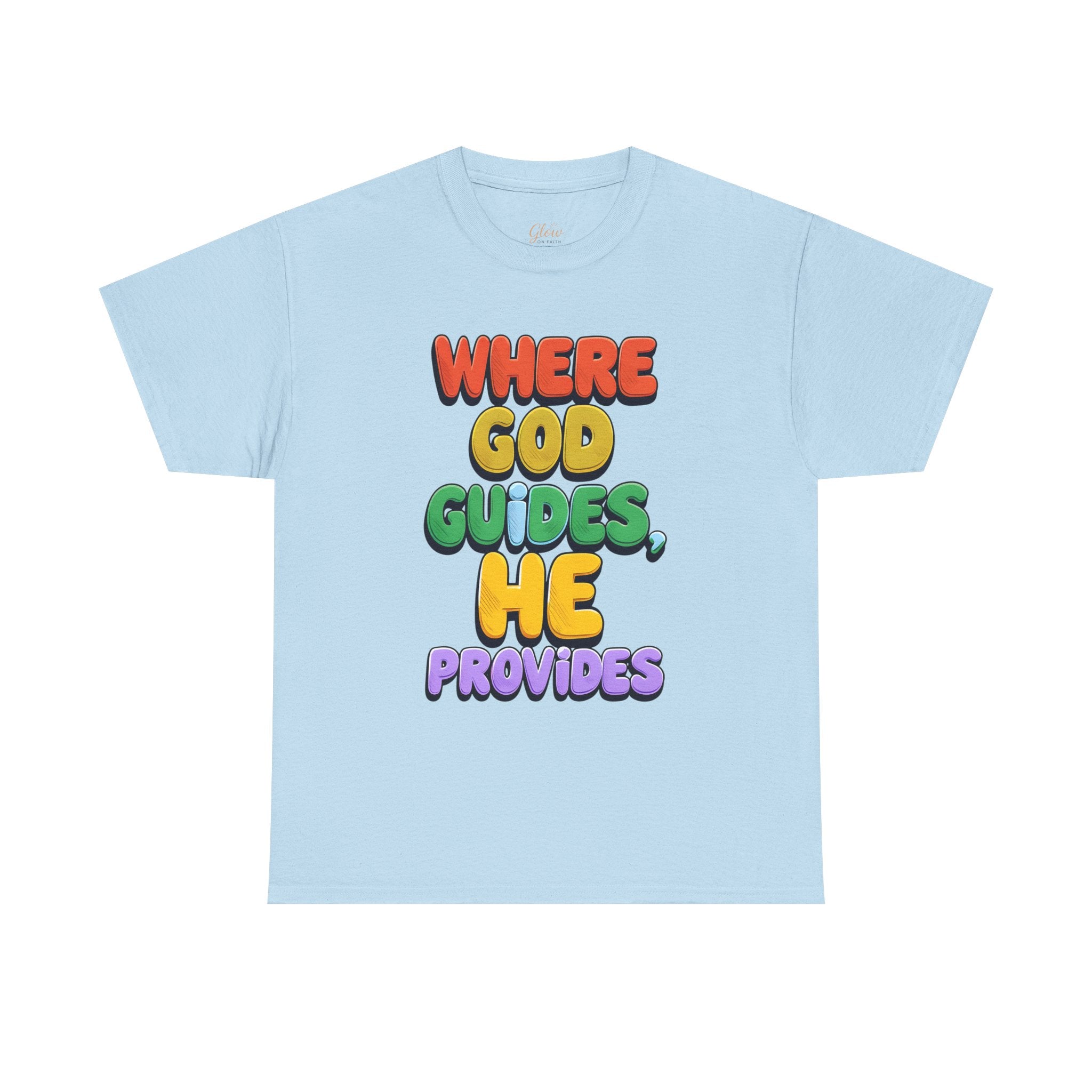 Where God Guides, He Provides | Unisex Cotton T-Shirt