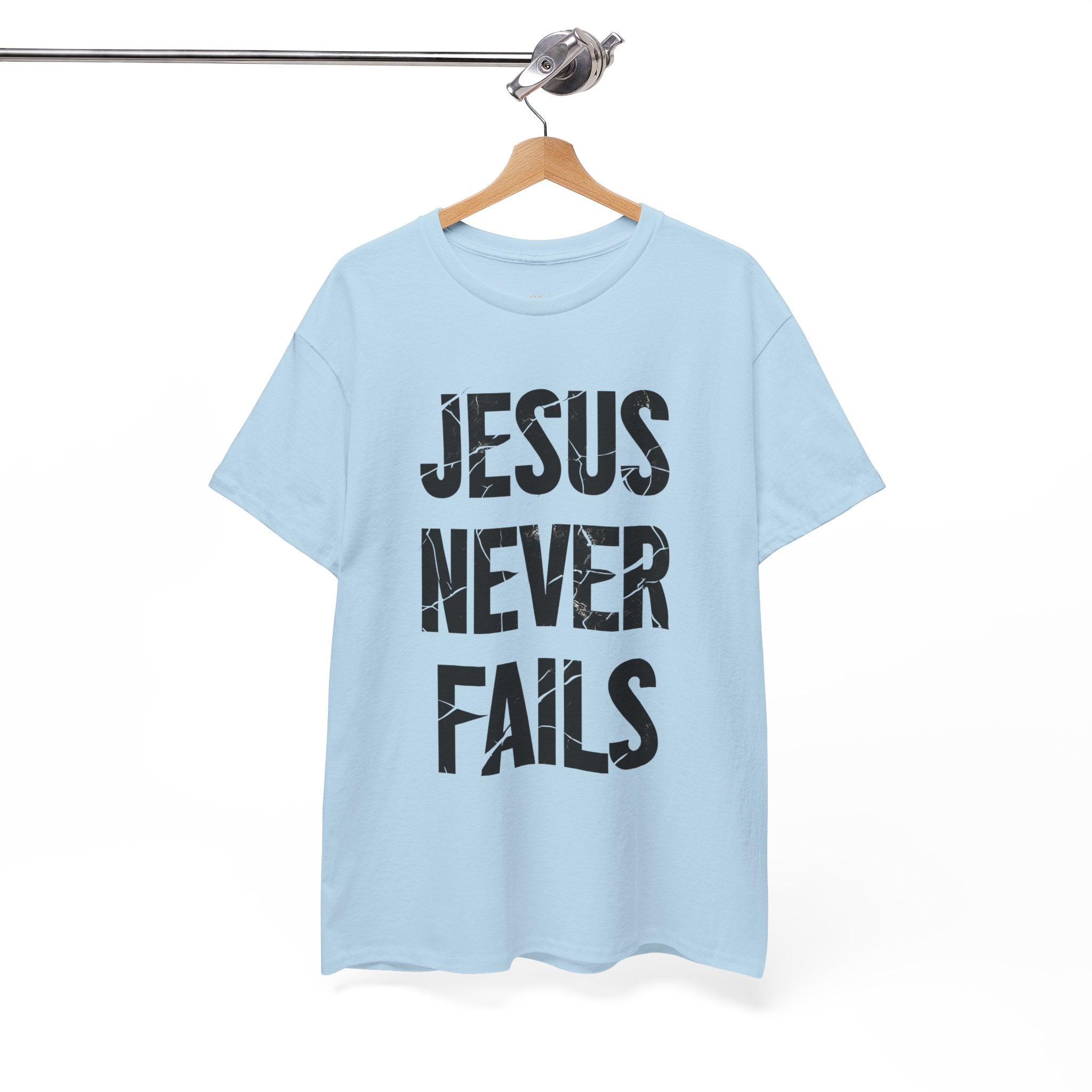 Jesus Never Fails | Unisex Heavy Cotton Tee