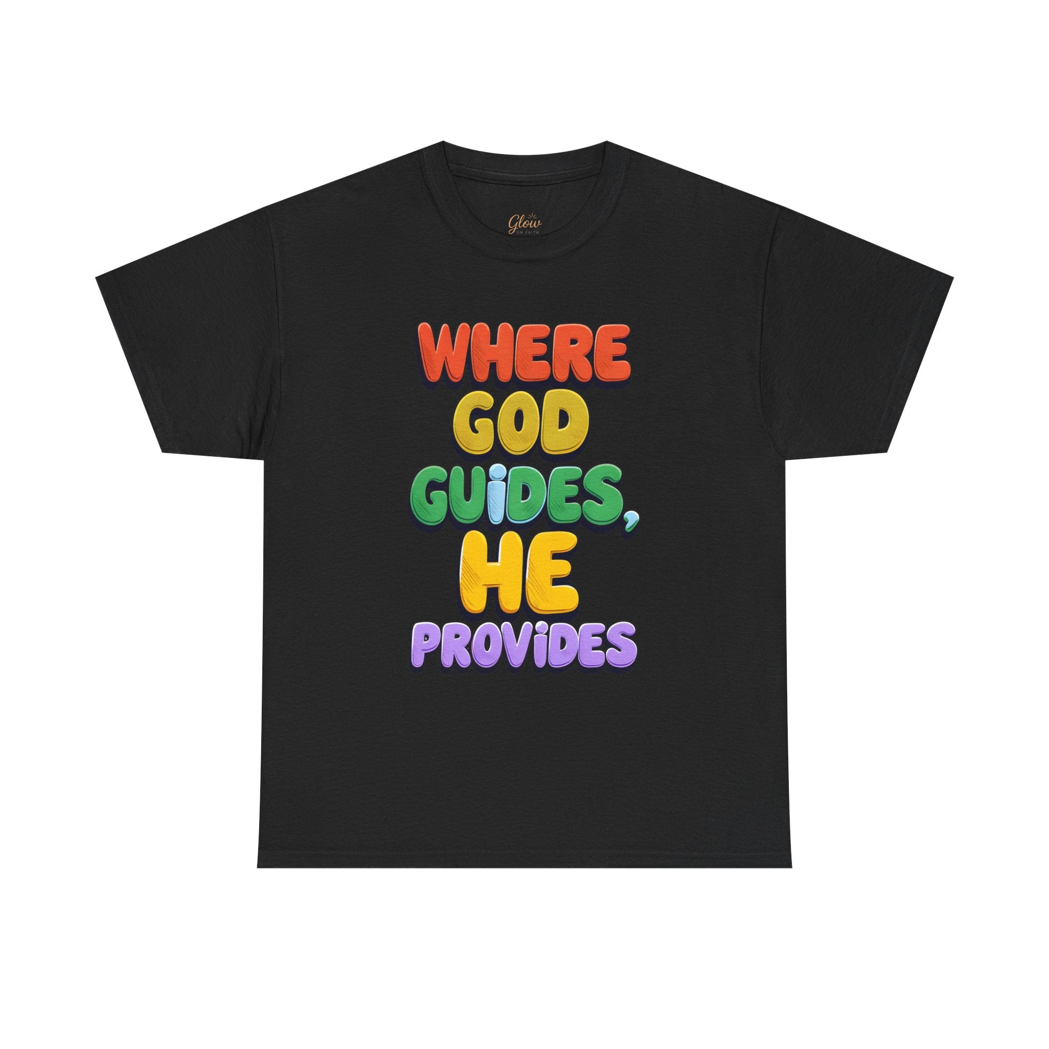 Where God Guides, He Provides | Unisex Cotton T-Shirt