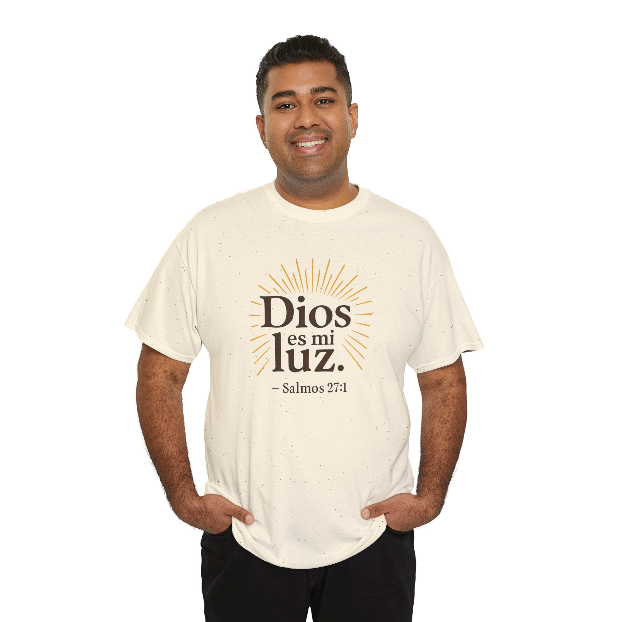 Dios es mi luz. — Salmos 27:1 | Unisex Cotton Tee