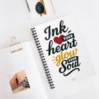 Ink Your Heart Glow Your Soul | Spiral Notebook