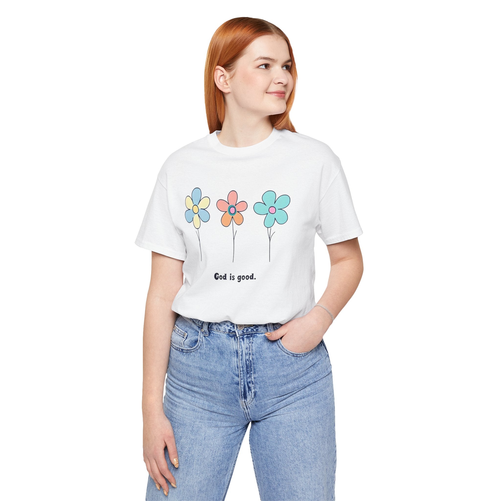 Floral God Is Good | Unisex Short Sleeve Shirt