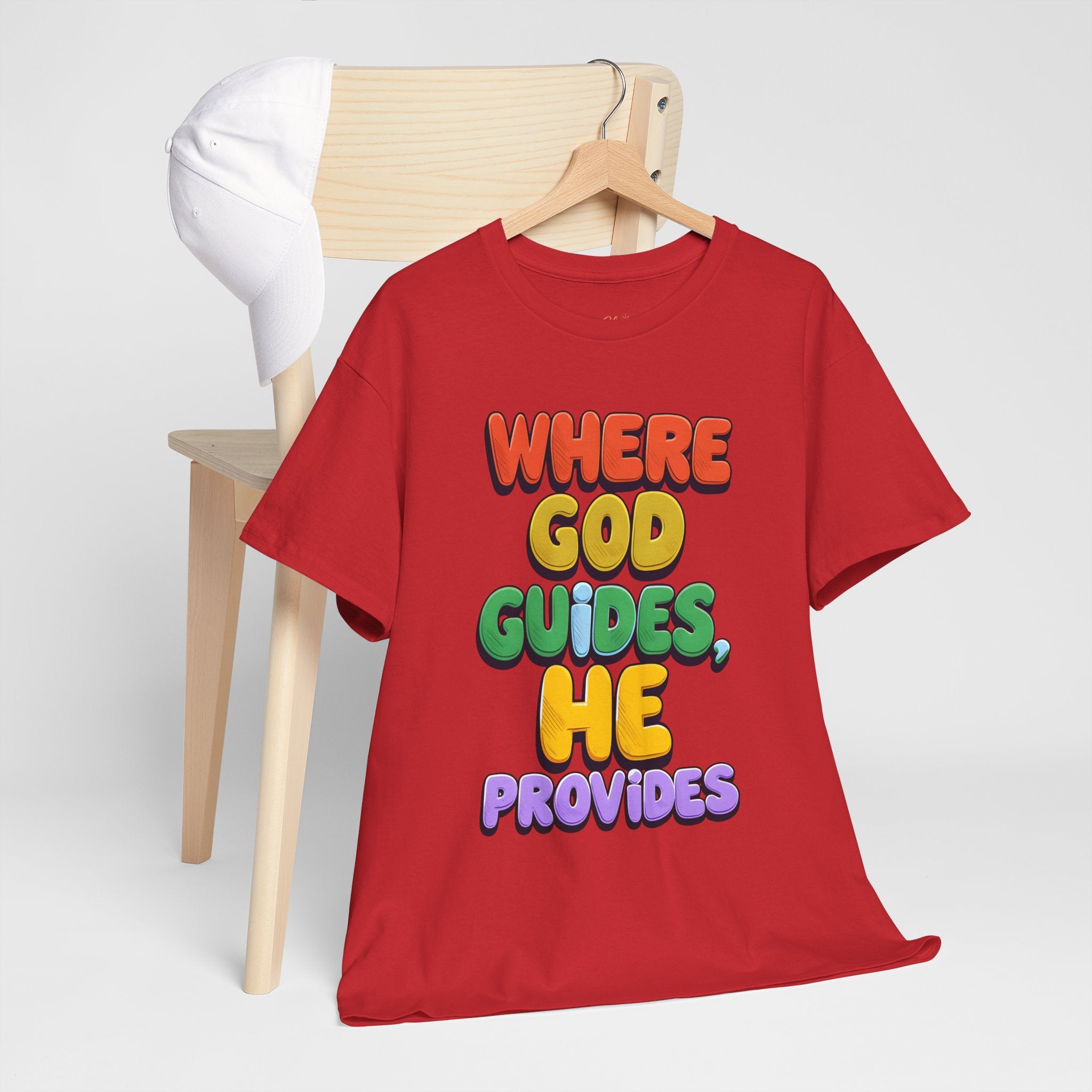 Where God Guides, He Provides | Unisex Cotton T-Shirt