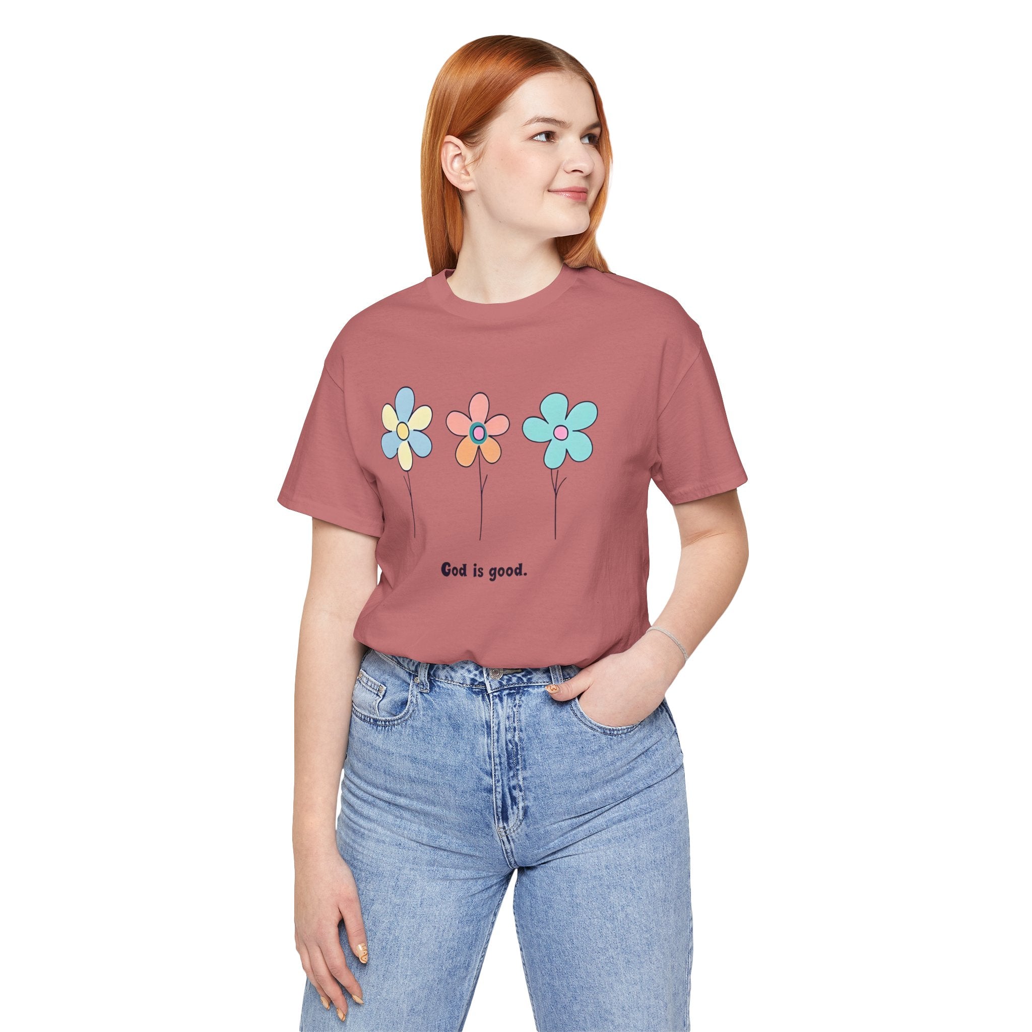 Floral God Is Good | Unisex Short Sleeve Shirt