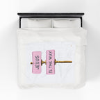 Jesus Is the Way | Cozy Velveteen Plush Blanket