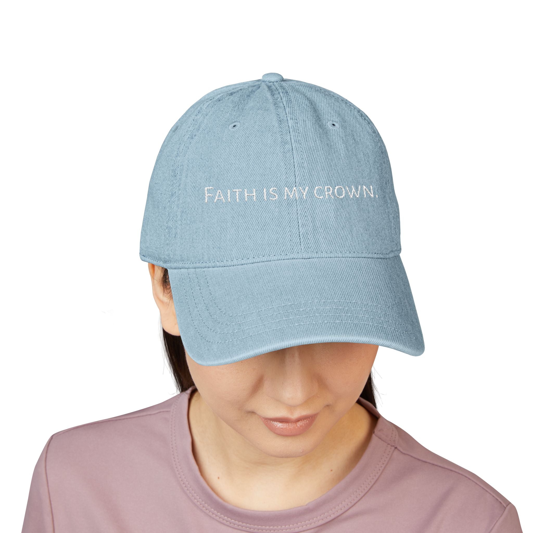 Faith is my crown. | Denim Hat (Embroidery)