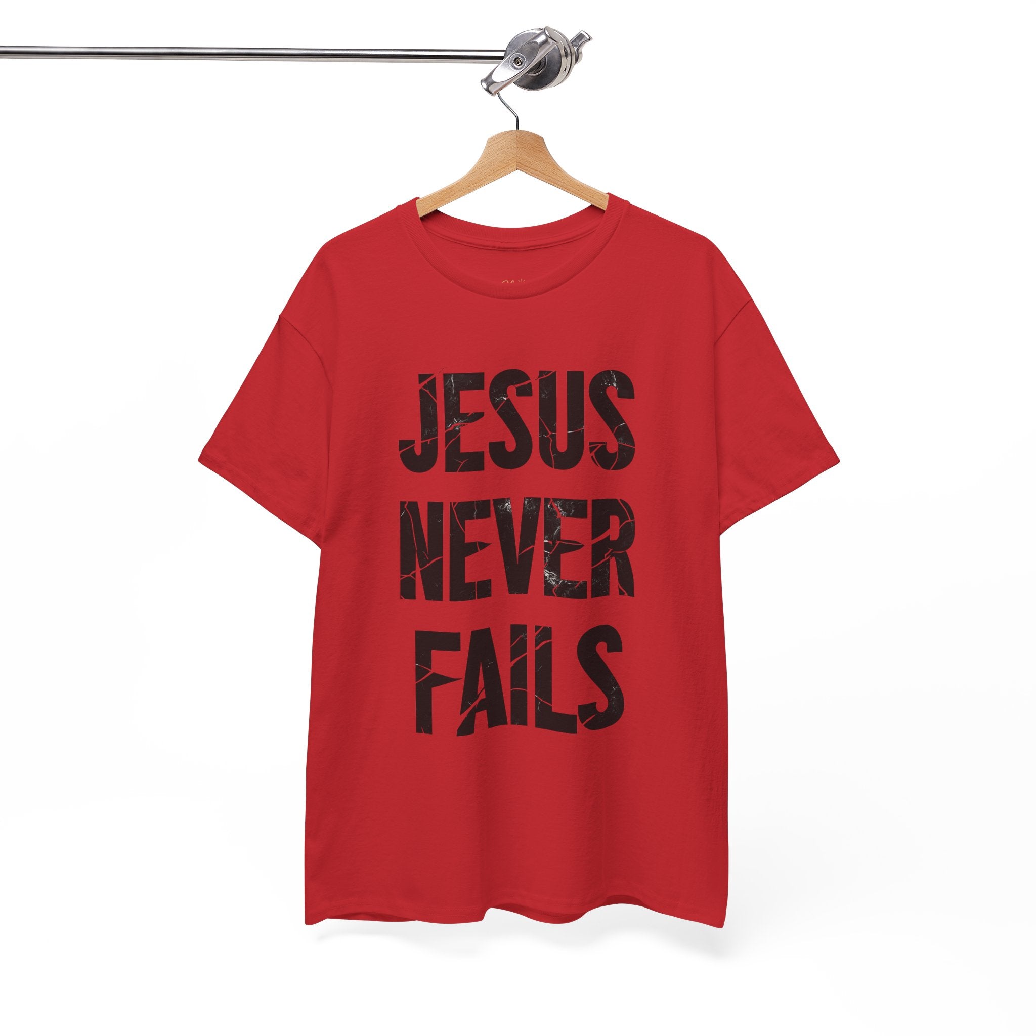 Jesus Never Fails | Unisex Heavy Cotton Tee