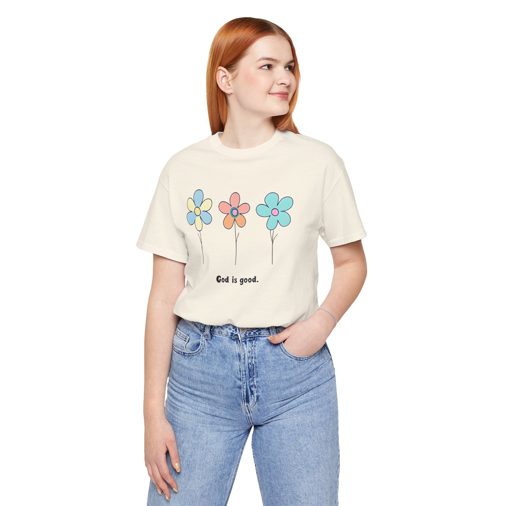 Floral God Is Good | Unisex Short Sleeve Shirt