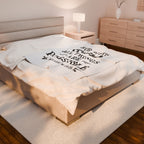 For with God all things are possible. — Matthew 19:26 | Cozy Velveteen Plush Blanket