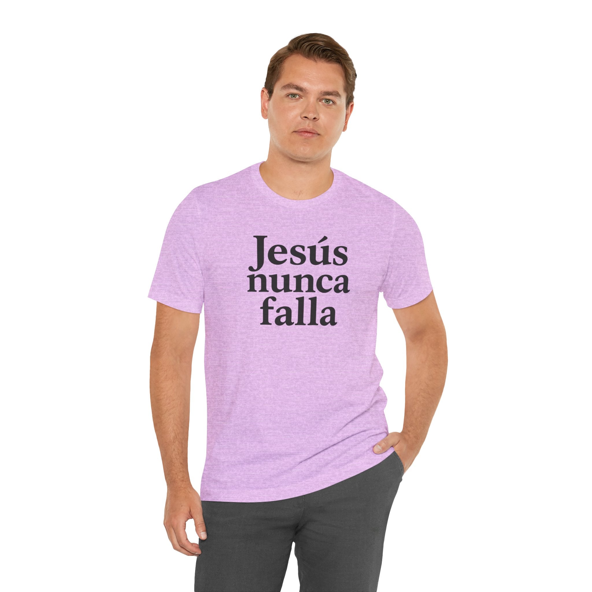 Jesús nunca falla (Jesus Never Fails) | Faith-Inspired Unisex Tee