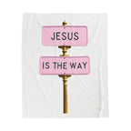 Jesus Is the Way | Cozy Velveteen Plush Blanket