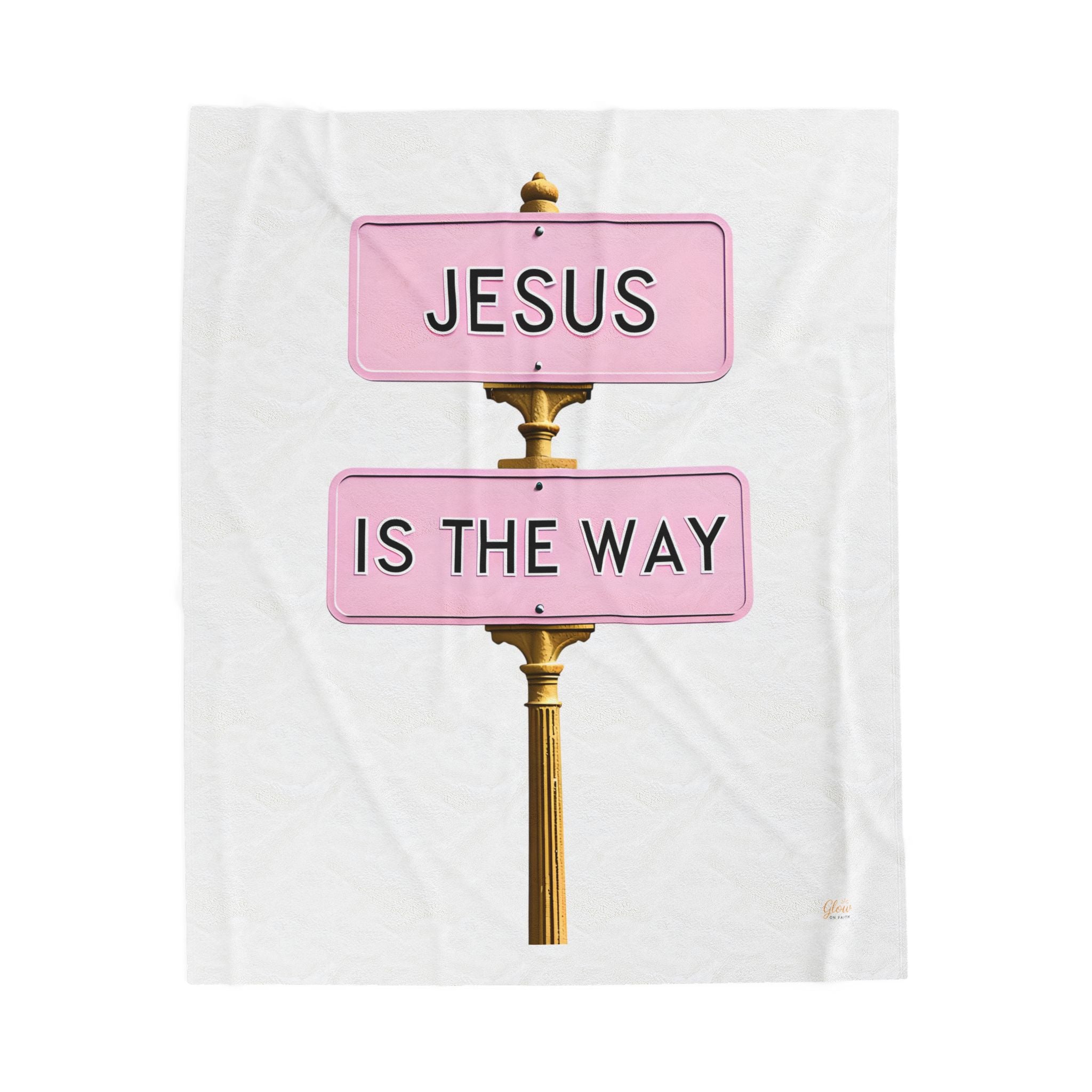 Jesus Is the Way | Cozy Velveteen Plush Blanket