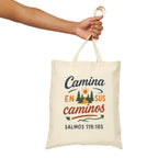 Camina en sus caminos | Cotton Canvas Tote Bag
