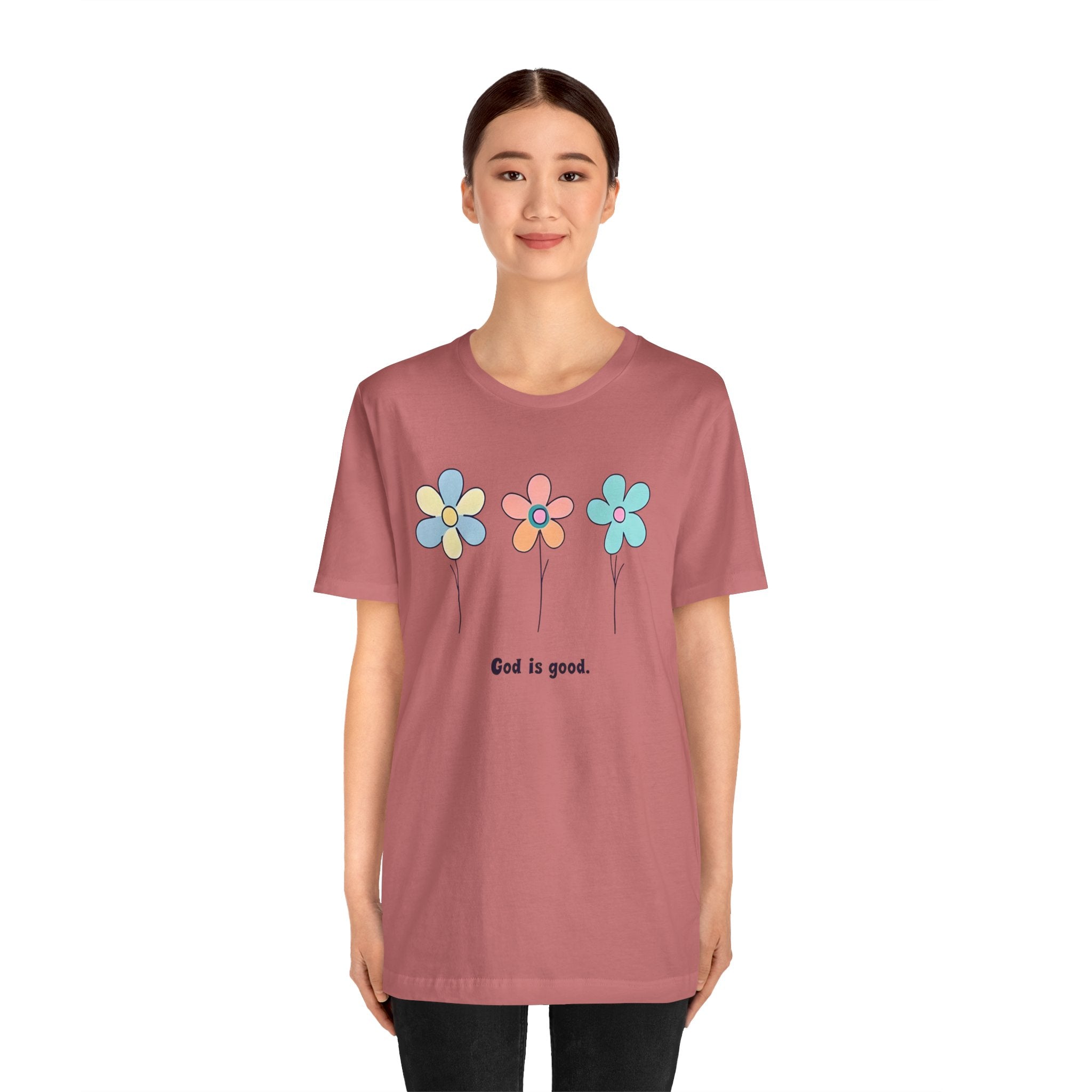 Floral God Is Good | Unisex Short Sleeve Shirt