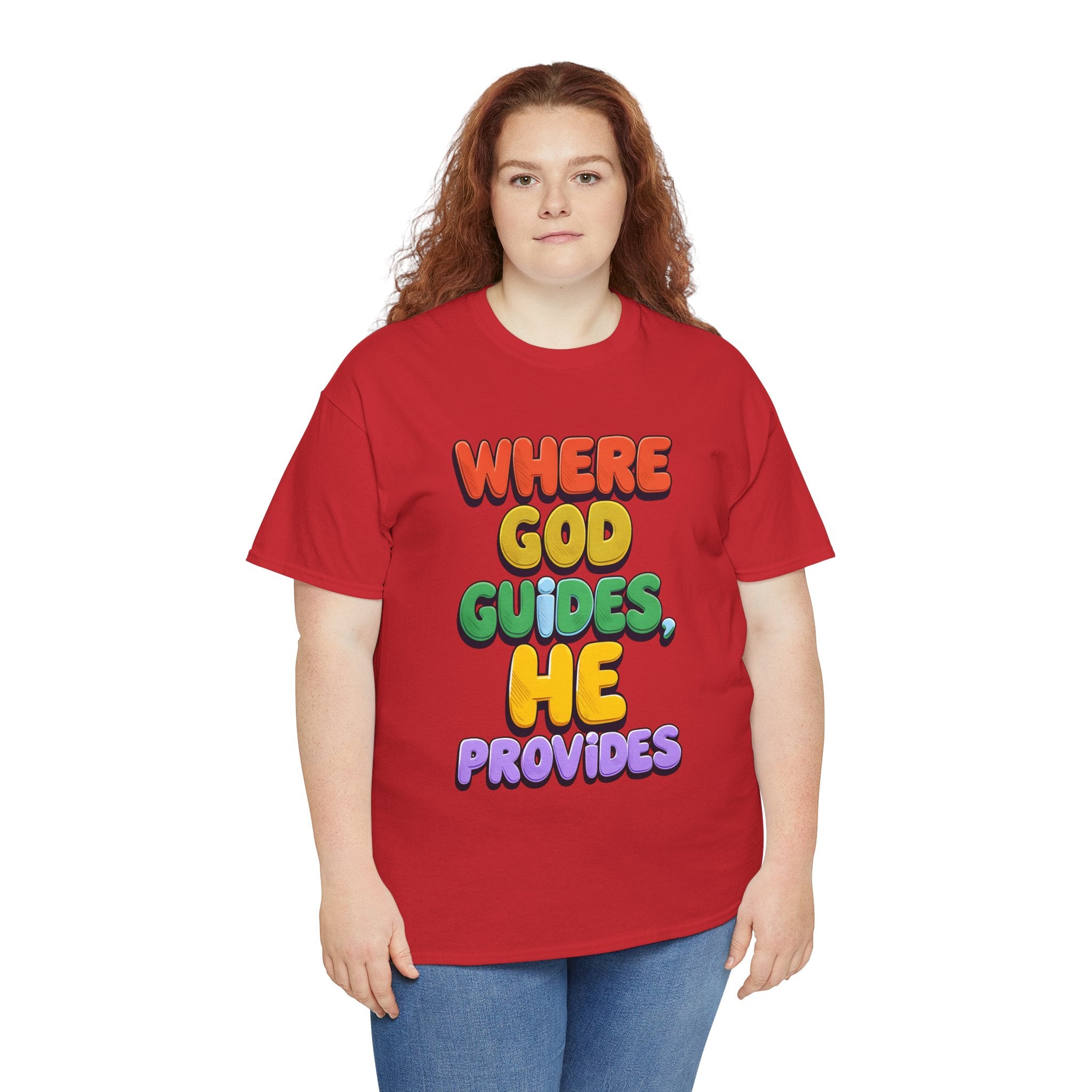 Where God Guides, He Provides | Unisex Cotton T-Shirt