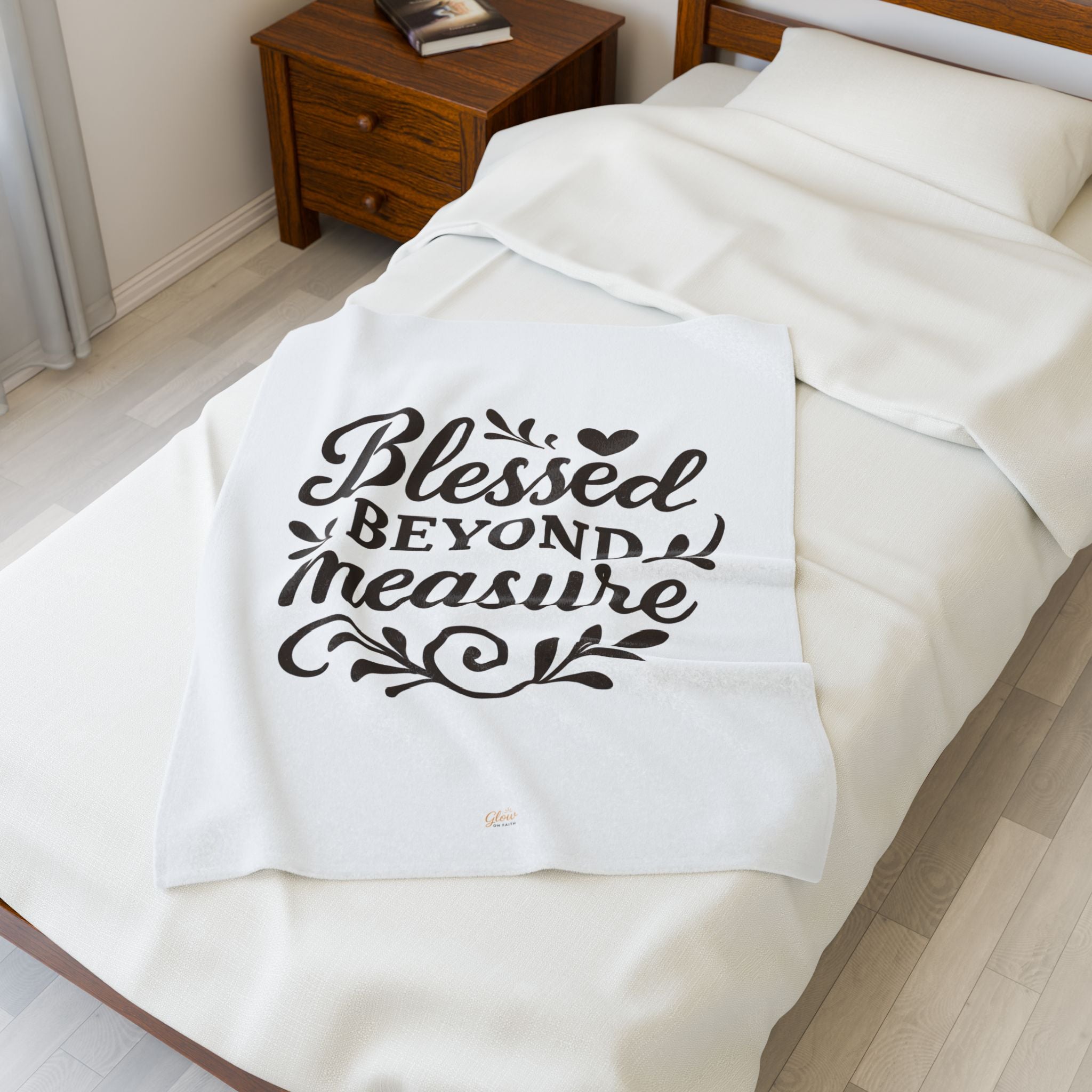 Blessed Beyond Measure | Cozy Velveteen Plush Blanket