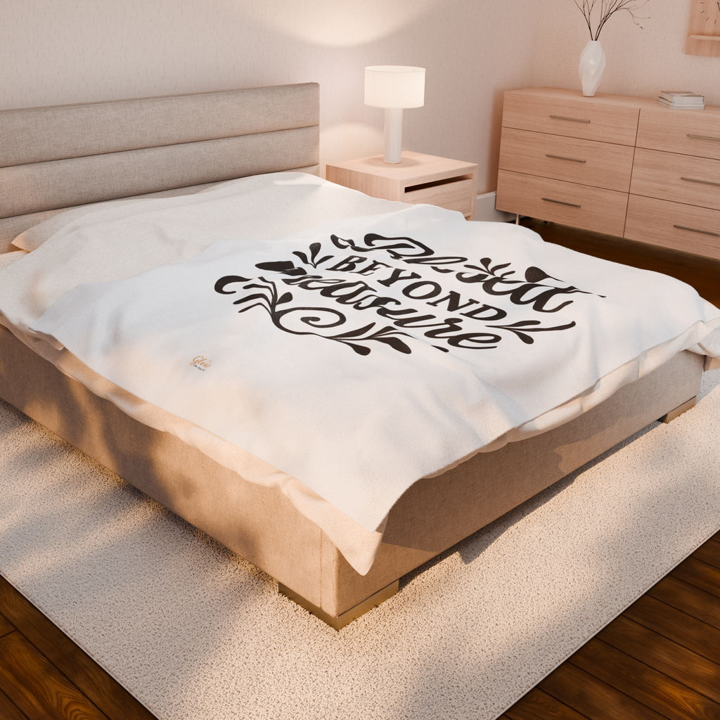 Blessed Beyond Measure | Cozy Velveteen Plush Blanket