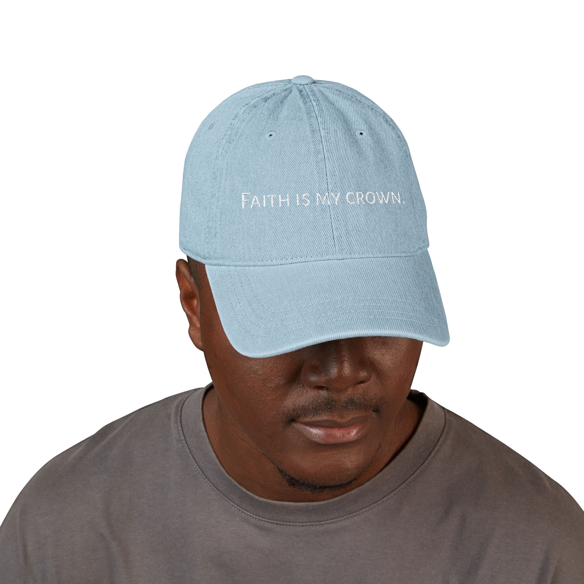 Faith is my crown. | Denim Hat (Embroidery)