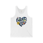 Grateful | Floral Unisex Jersey Tank