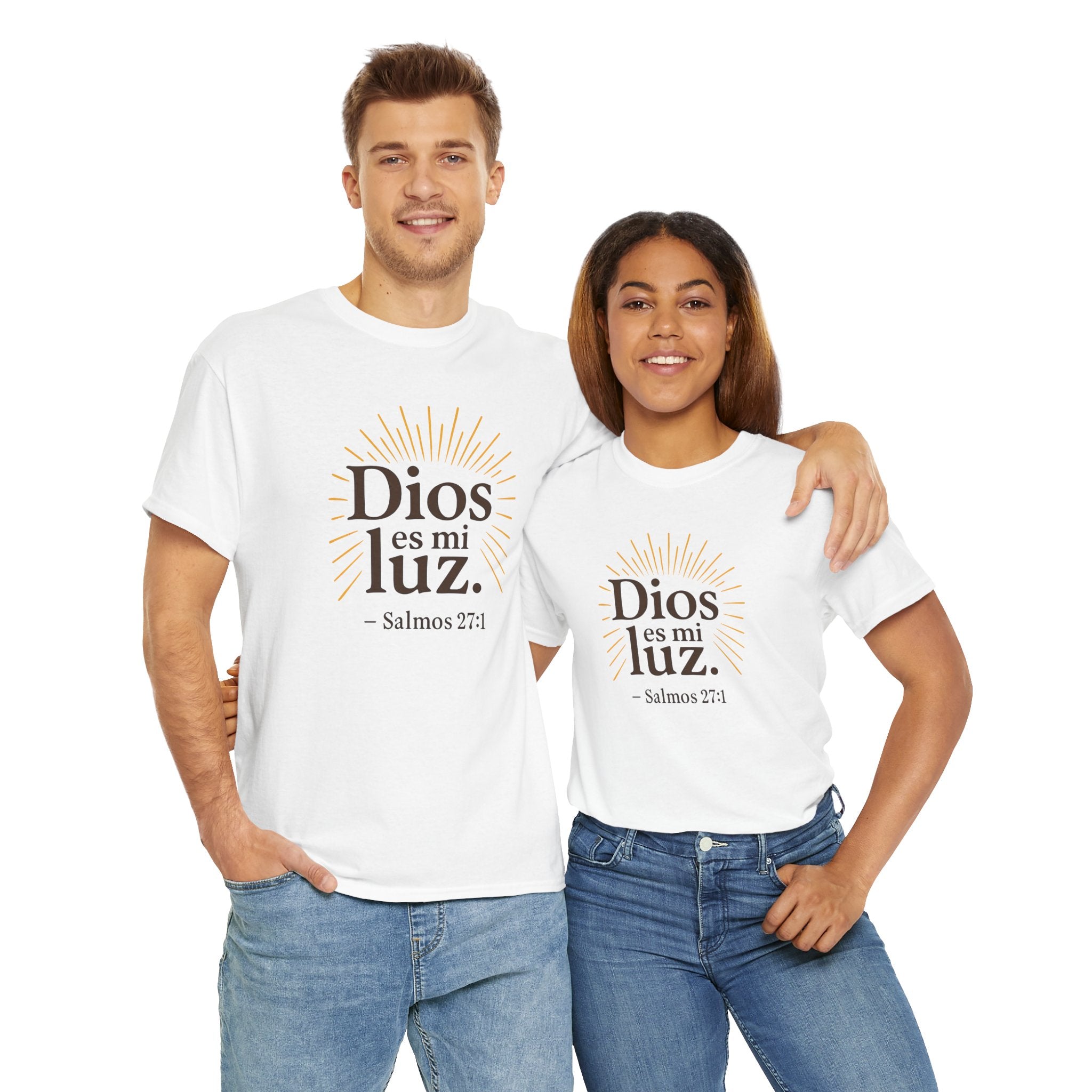 Dios es mi luz. — Salmos 27:1 | Unisex Cotton Tee