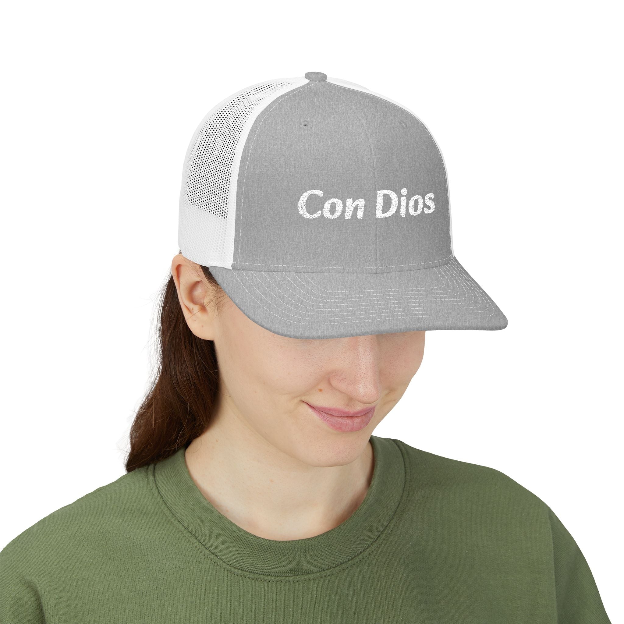 Con Dios | Embroidered Snapback Trucker Cap