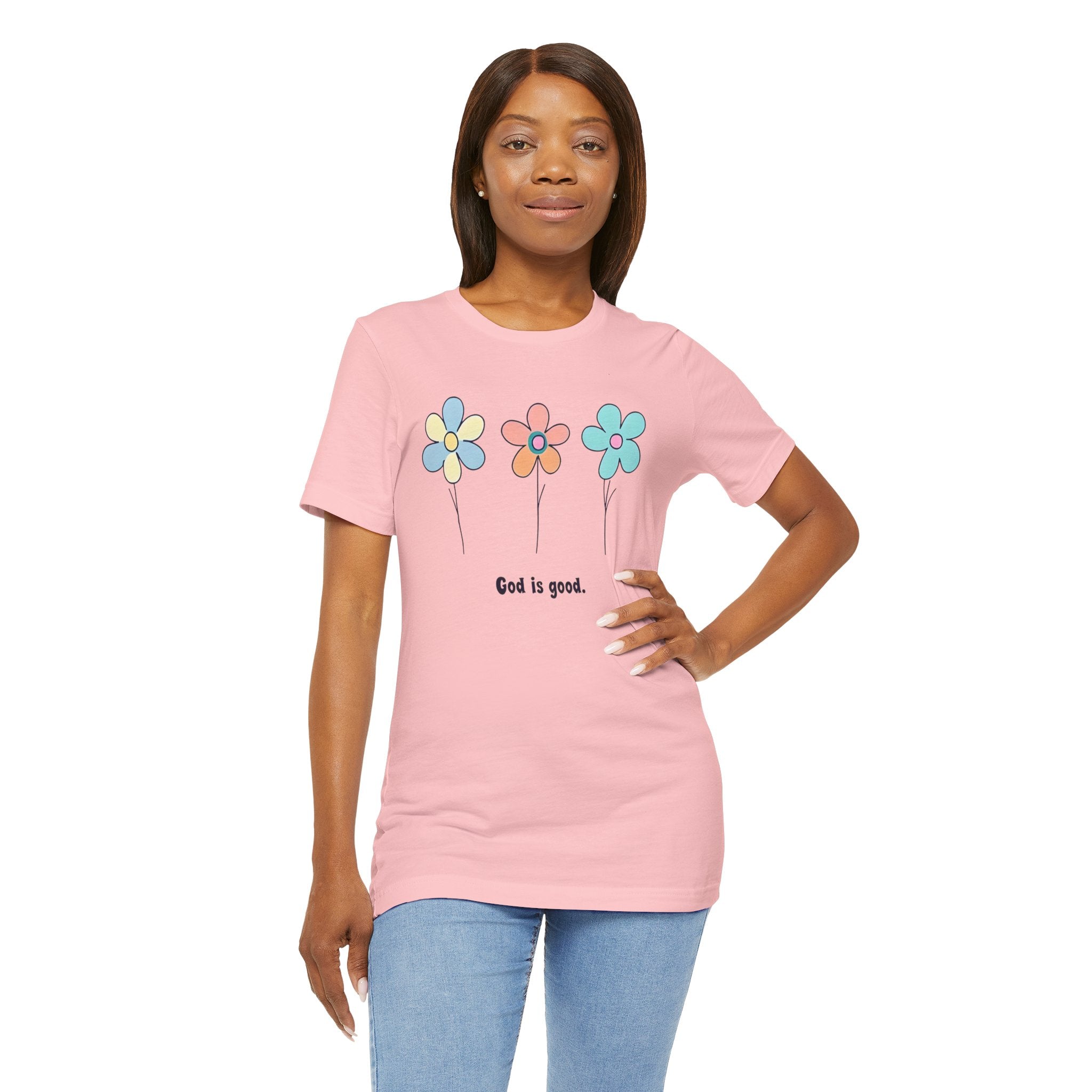 Floral God Is Good | Unisex Short Sleeve Shirt