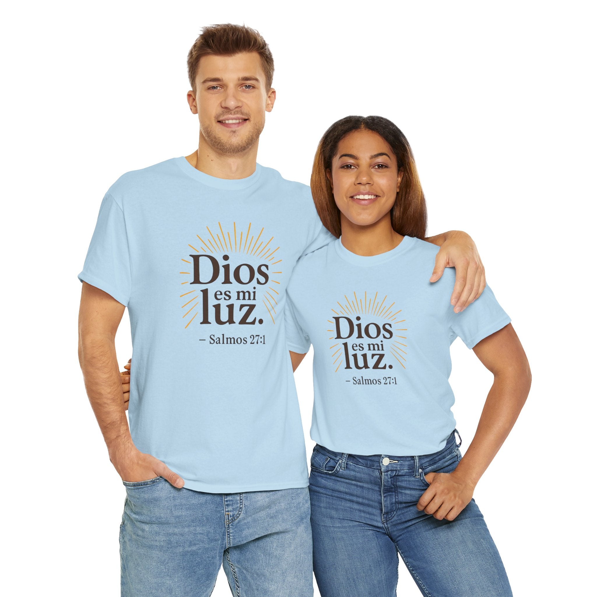 Dios es mi luz. — Salmos 27:1 | Unisex Cotton Tee