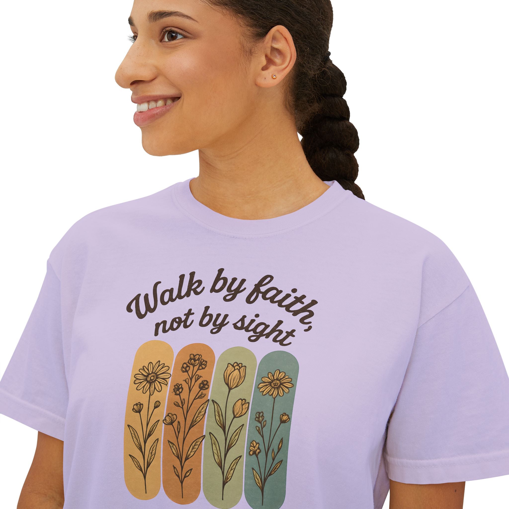 Walk by Faith, not by sight | Women's Boxy Tee