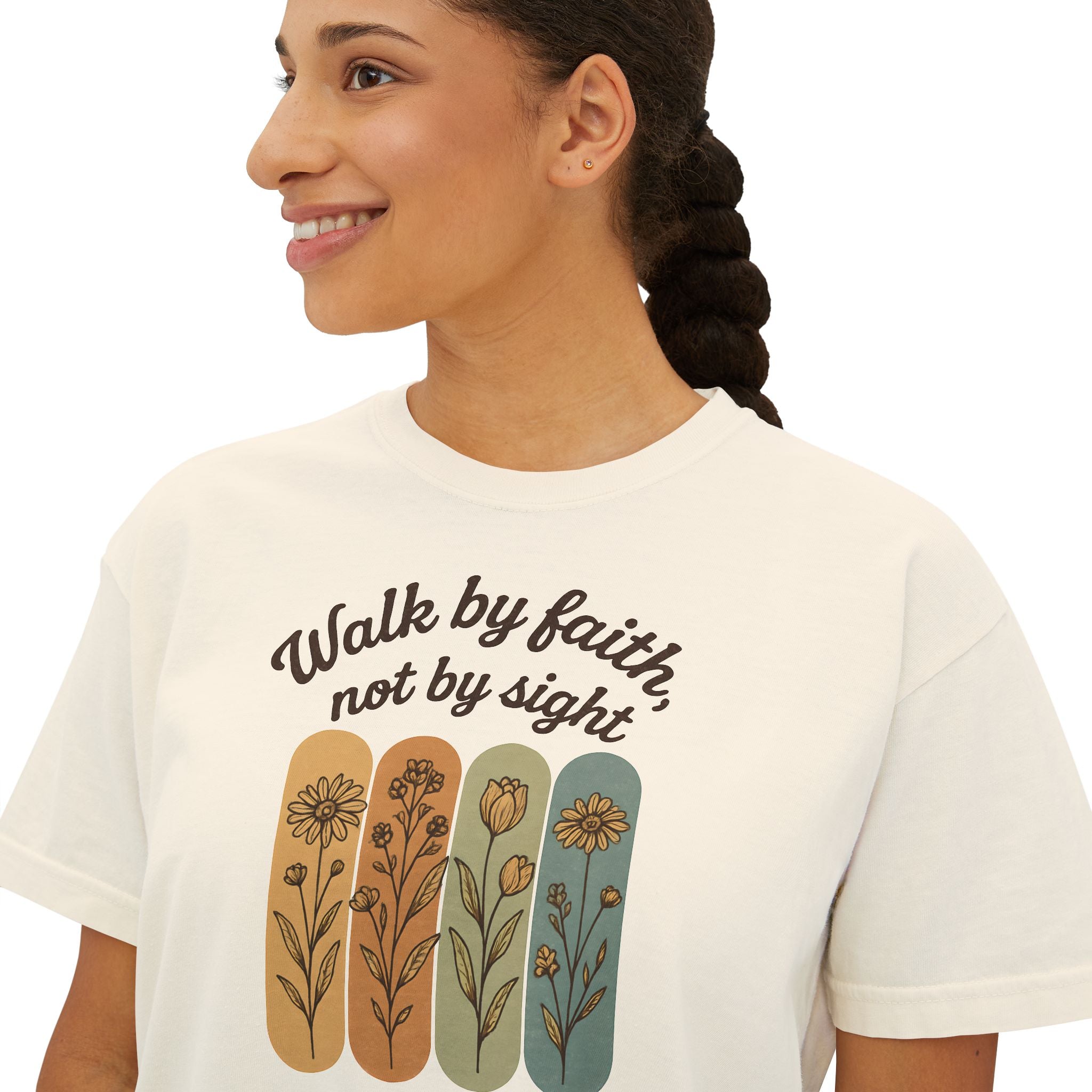 Walk by Faith, not by sight | Women's Boxy Tee