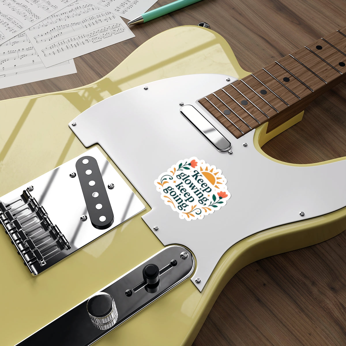 Keep glowing, keep going. | Die-Cut Stickers