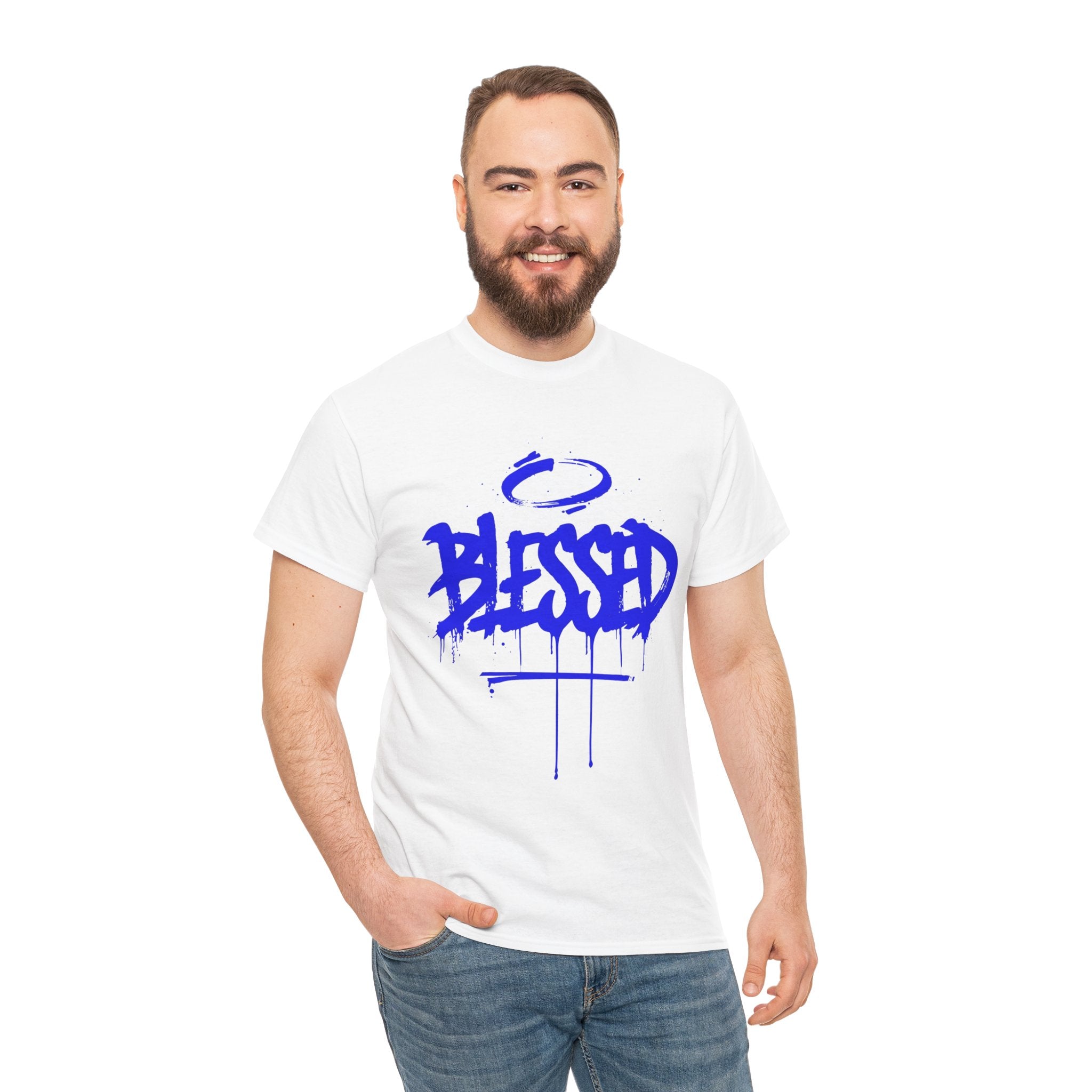 Blessed | Unisex Graffiti Style Heavy Cotton Tee
